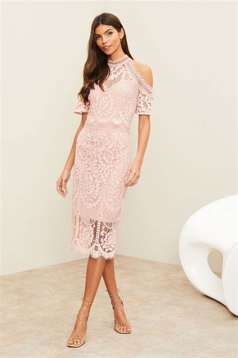 lipsy lace dress midi.